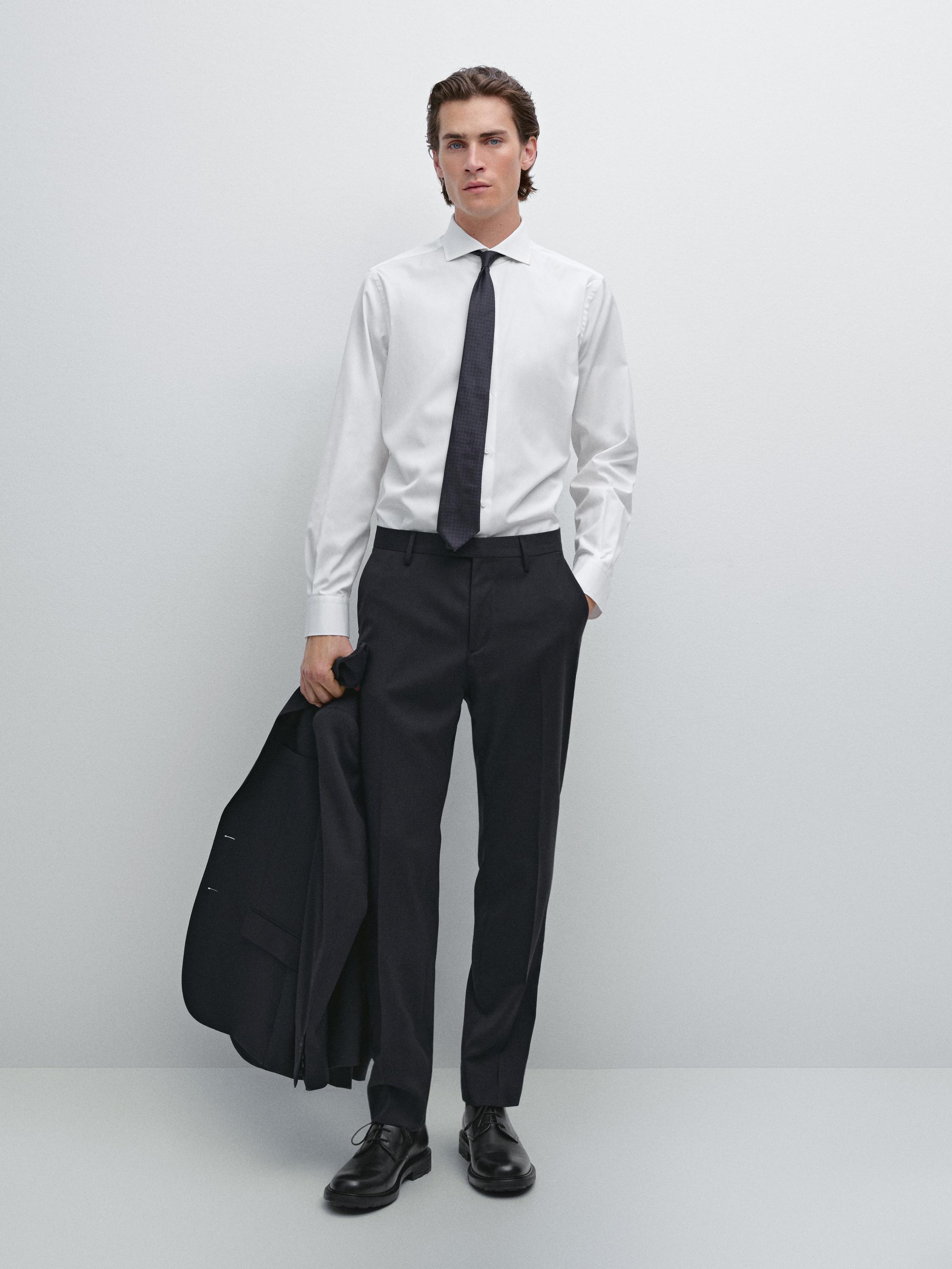 Pantalon de costume 100 % laine